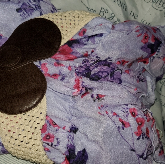 *SOLD* 5 for $20 | Chesley Strapless Ruffle Top Floral Dress with Knitted Belt - Picture 6 of 11